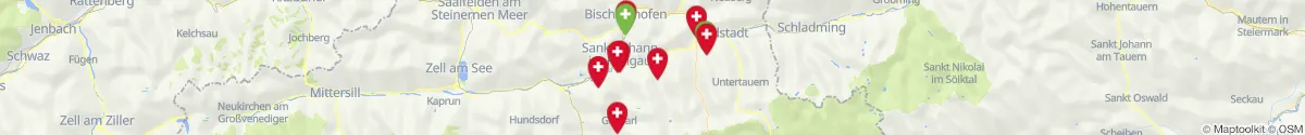 Map view for Pharmacies emergency services nearby Wagrain (Sankt Johann im Pongau, Salzburg)